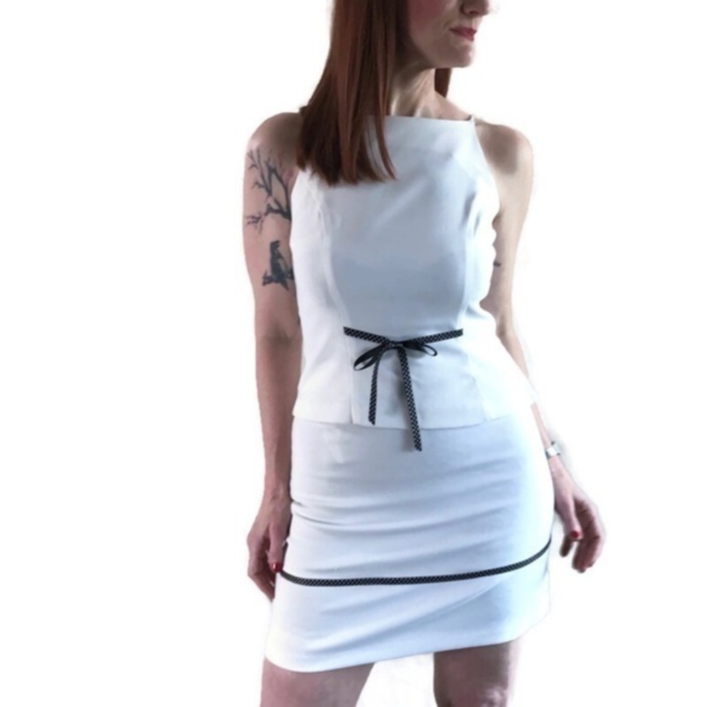 90s Vintage Breakin' Loose White Skirt Set